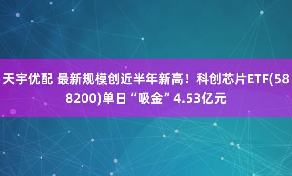 天宇优配 最新规模创近半年新高！科创芯片ETF(588200)单日“吸金”4.53亿元