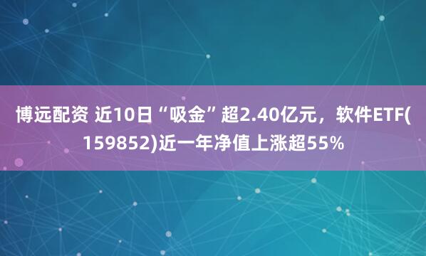 博远配资 近10日“吸金”超2.40亿元，软件ETF(159852)近一年净值上涨超55%