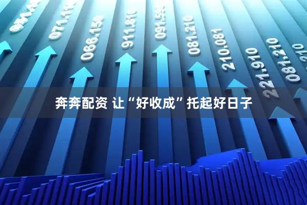 奔奔配资 让“好收成”托起好日子